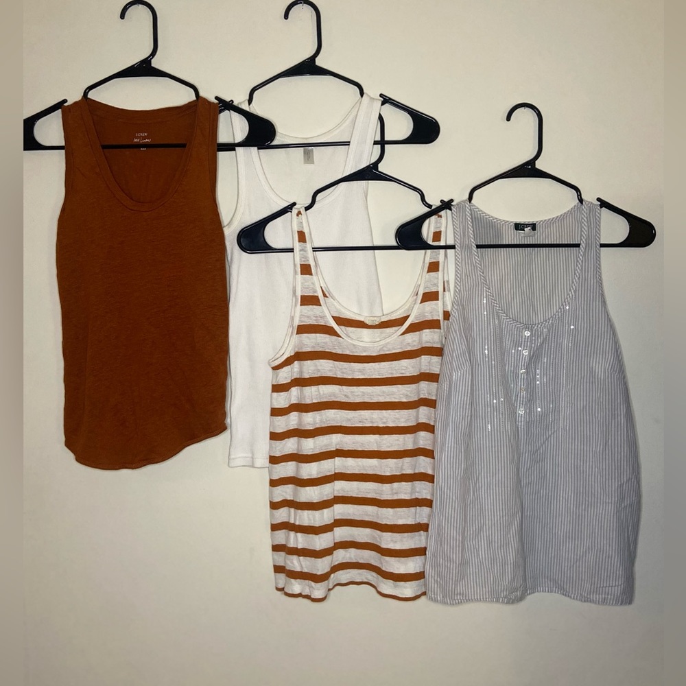 J. Crew Women's S Perfect-fit Shelf-bra Tank Top Bundle